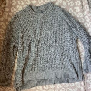 Aerie chunky knit gray tunic sweater